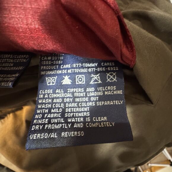 Vintage Tommy Hilfiger Men XXL Goose Down Puffer Vest Reversible Red Grey - Picture 9 of 12